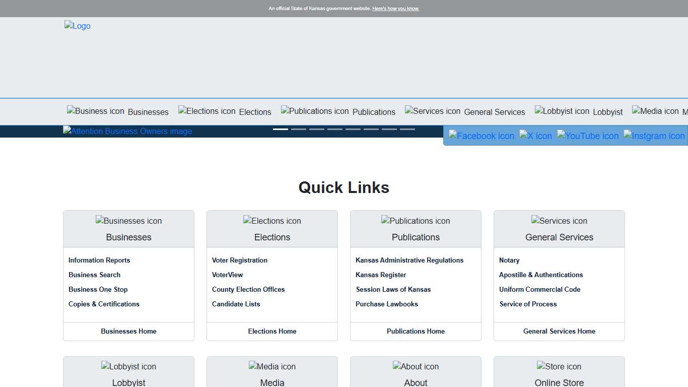 Kansas Secretary of State Home